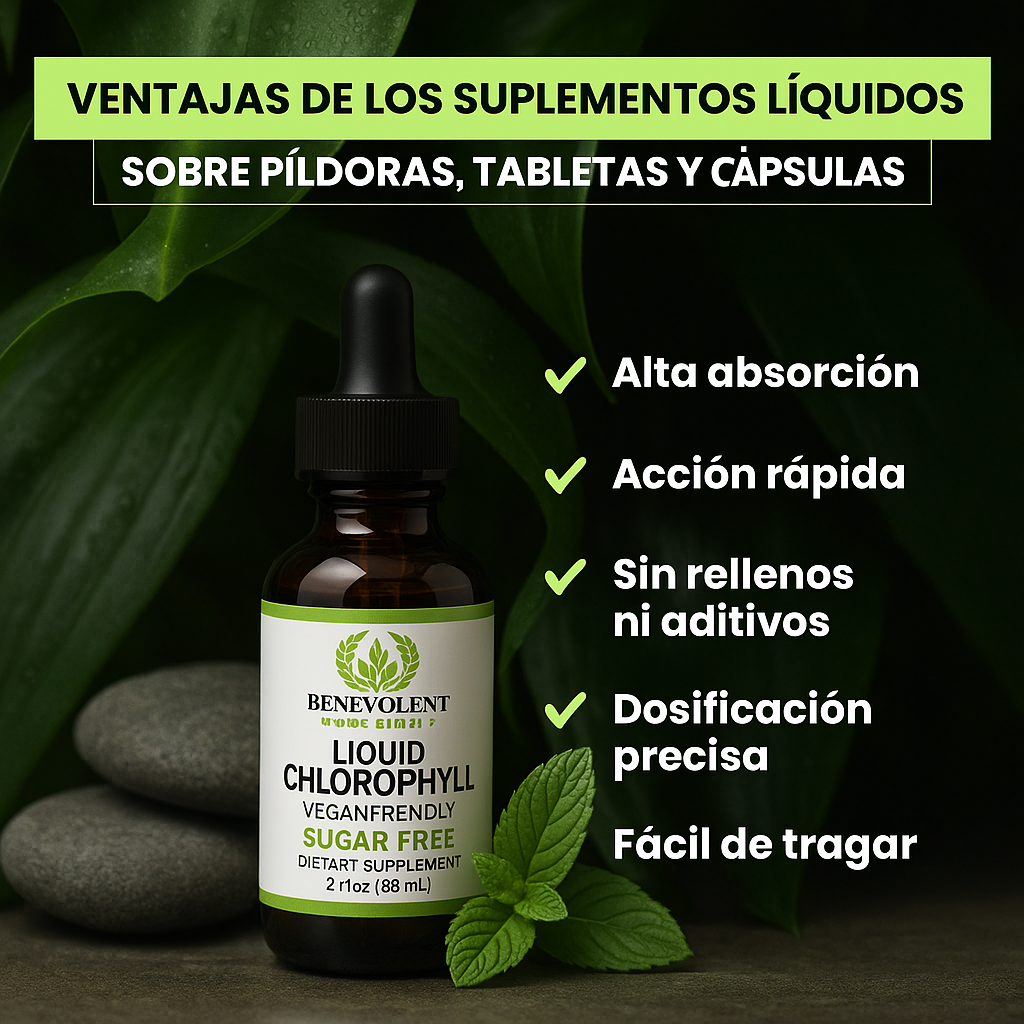 Clorofila líquida Green Essence – Apoya tu digestión, mejora tu energía y revitaliza tu cuerpo Green Essence