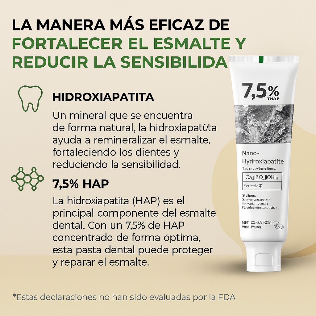 Green Essence™ Pasta Dental de Nano-Hidroxiapatita sin flúor Green Essence