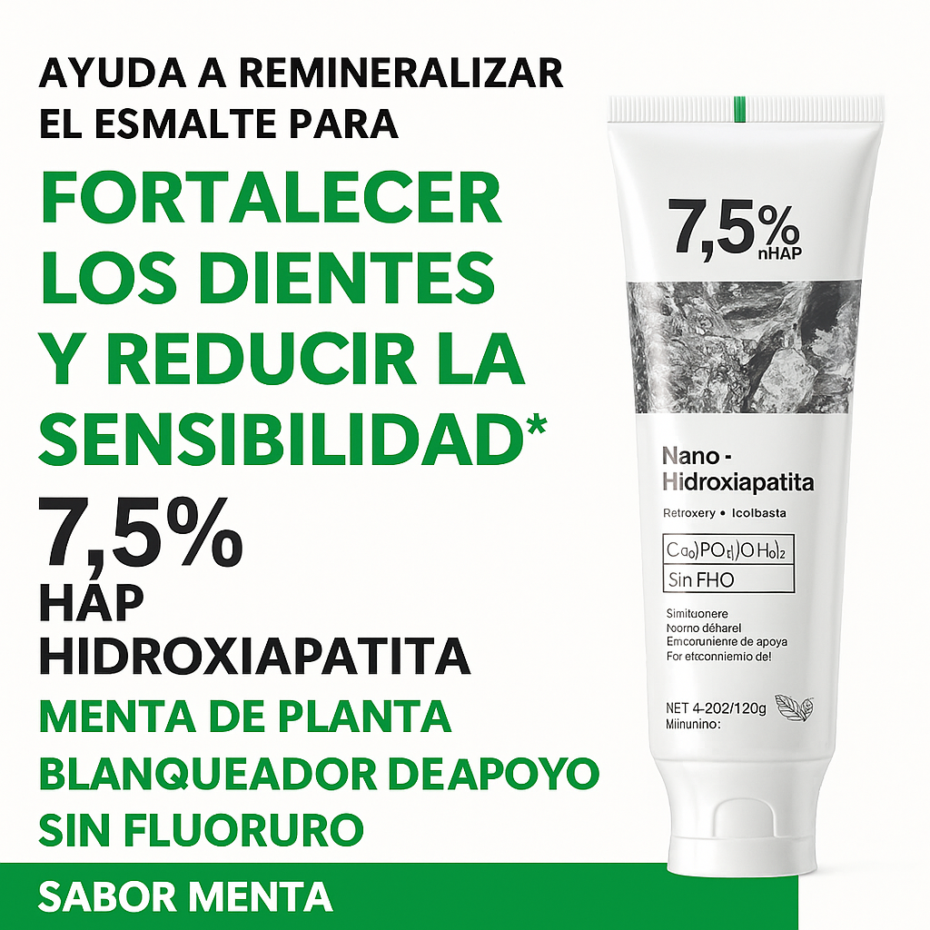 Green Essence™ Pasta Dental de Nano-Hidroxiapatita sin flúor Green Essence